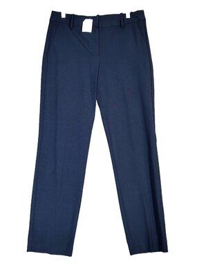 J Crew Ruby Crop Dress Pants Women's 6 Navy Blue Stretch Career Minimalist NWT